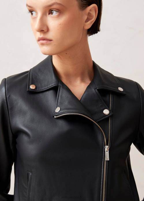 femmes noir P64N1023 Alohas tours - veste en cuir noir
